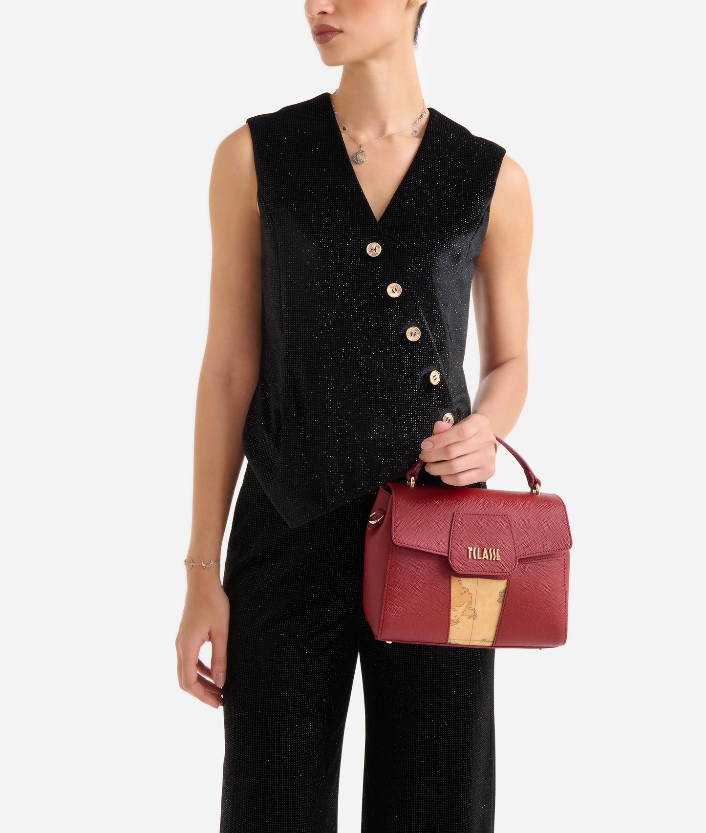 Windy City borsa a mano con patta Rosso Acero Alviero Martini 1C