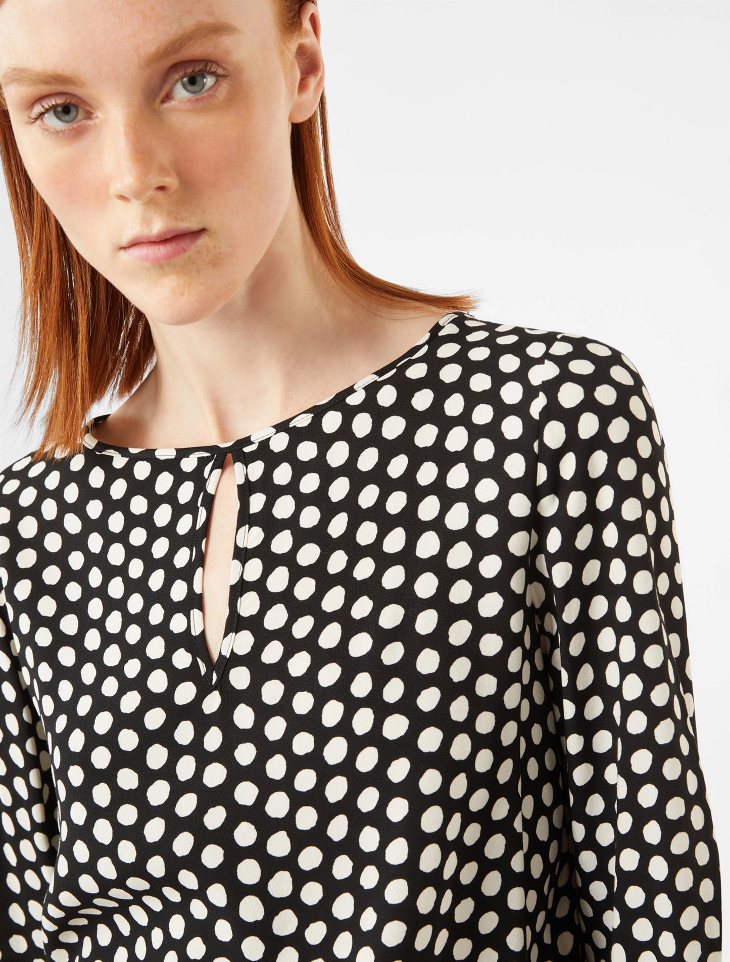 Blusa in sablé pois CLAIR -Pennyblack